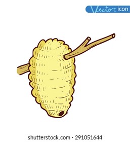 sweet honeycomb, vector illustration.