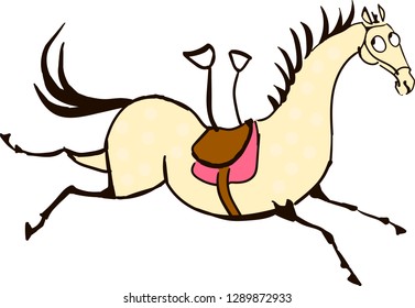 Sweet horse running vector