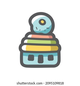 Sweet House bakery Vector icon Cartoon illustration.