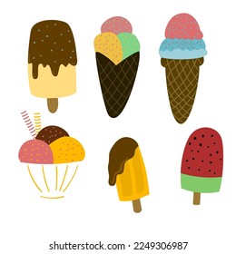 Sweet Ice cream for dessert
