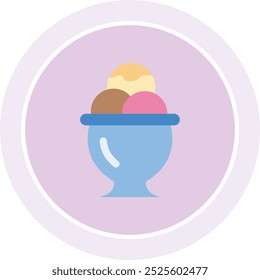 Sweet Ice Cream Icon Representing Desserts, Summer Treats, and Fun, Perfect for Highlighting Refreshing Snacks, Celebrations, and Joyful Moments in a Delightful Design