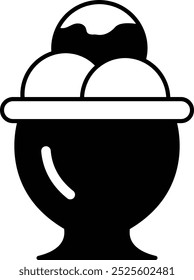 Sweet Ice Cream Icon Representing Desserts, Summer Treats, and Fun, Perfect for Highlighting Refreshing Snacks, Celebrations, and Joyful Moments in a Delightful Design