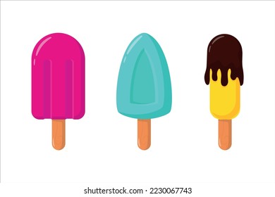 sweet ice cream illustration design with various toppings