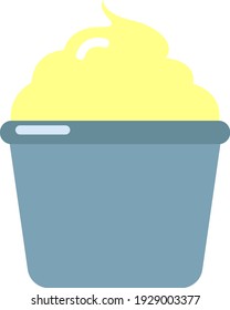 Sweet ice cream, illustration, vector on white background.