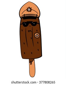 Sweet ice cream police officer