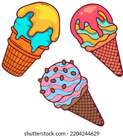 Sweet Ice Cream Vector Design Illustration