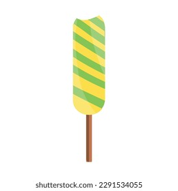 Sweet ice-cream on white background