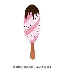 Sweet ice-cream on white background