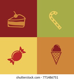 Sweet Icon set. Vector icons