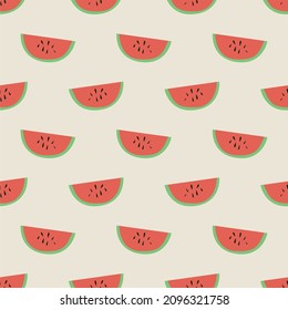 sweet illustration of watermelon. seamless pattern. can be used for wallpaper, wrapping paper, background, apparel, nursery interior, pattern fill, fabric, textile
