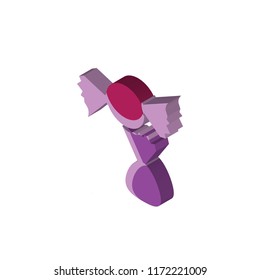 Sweet isometric left top view 3D icon
