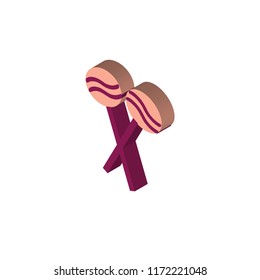 Sweet isometric left top view 3D icon