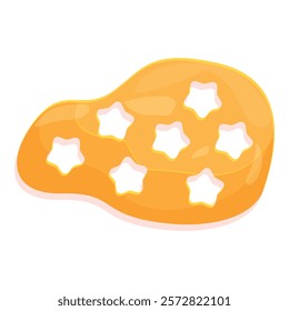 Sweet jelly dessert with star shape topping, creating a playful and appetizing treat