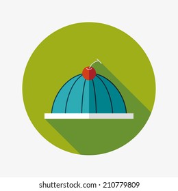 sweet jelly flat icon with long shadow,eps10