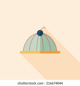 sweet jelly flat icon with long shadow,eps10