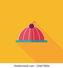 sweet jelly flat icon with long shadow,eps10