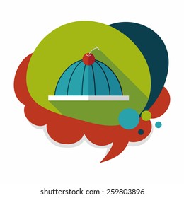 sweet jelly flat icon with long shadow,eps10