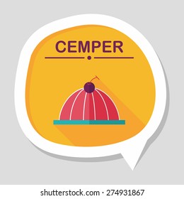 sweet jelly flat icon with long shadow,eps10