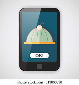 sweet jelly flat icon with long shadow,eps10