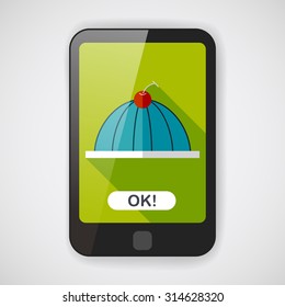 sweet jelly flat icon with long shadow, eps10