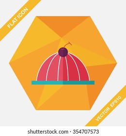 sweet jelly flat icon with long shadow,eps10
