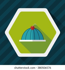 sweet jelly flat icon with long shadow,eps10