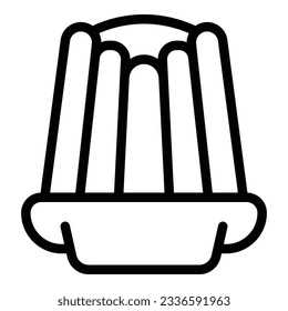 Sweet jelly icon outline vector. Candy fruit. Circle bottle
