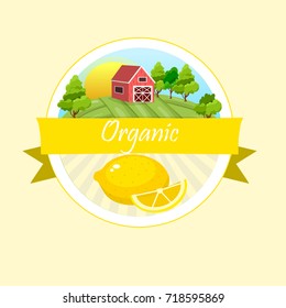 Sweet juicy whole and slice lemon or lime fruit symbol for jam and juice product label or grocery store, shop and farm market design. lemon jam, sauce or juice label