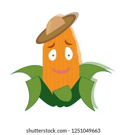 sweet kind corn in a hat