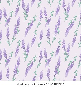 Sweet lavender seamless pattern.  Sweet flower concept.