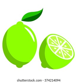 Sweet Lime Set - Full And Sliced Vector Design