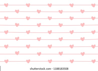 Sweet line and mini heart background.