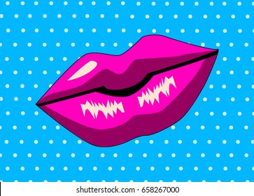 Sweet lips vector illustration