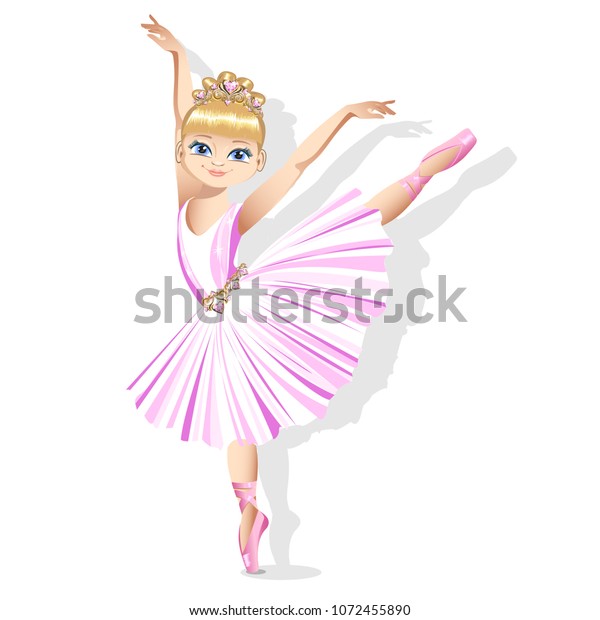 Sweet Little Ballerina Shiny Dress Vector Stock Vector (Royalty Free ...