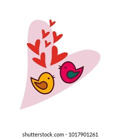 sweet little bird. vector icon