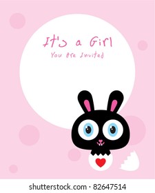 sweet little bunny arrival card