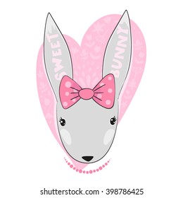 Sweet Little Bunny Vector Illustration