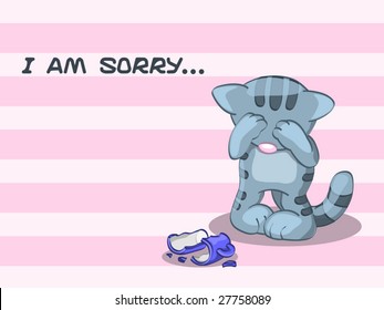 sweet little cat (editable layers)