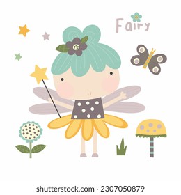 A sweet little garden fairy, pretty flowers, toadstools and stars.
Set of vector illustrations.
Created in a fun colour palette.
Perfect for little girls.
