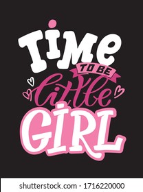 Sweet little girl - cute hand drawn doodle lettering design for banner, poster, t-shirt.