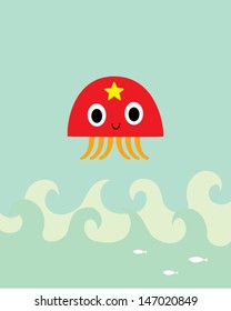 sweet little jellyfish poster