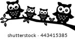 a sweet little owl family