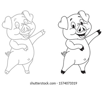 Sweet Little Pig Laser Cutting Vector Stock Vector (Royalty Free ...