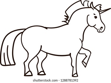 Sweet little unicorn vector