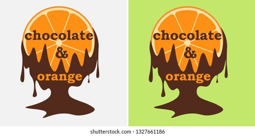 sweet logo with a slice of orange chocolate flows down