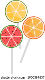 Sweet lolipop, illustration, vector on a white background.