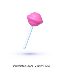 Sweet lollipop 3d, great design for any purposes. Vector icon