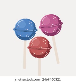  sweet lollipop birthday party. Vector illustration