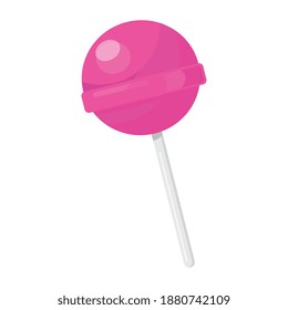 sweet lollipop candy isolated icon vector illustration design