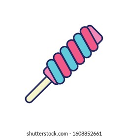 sweet lollipop confetti isolated icon vector illustration design